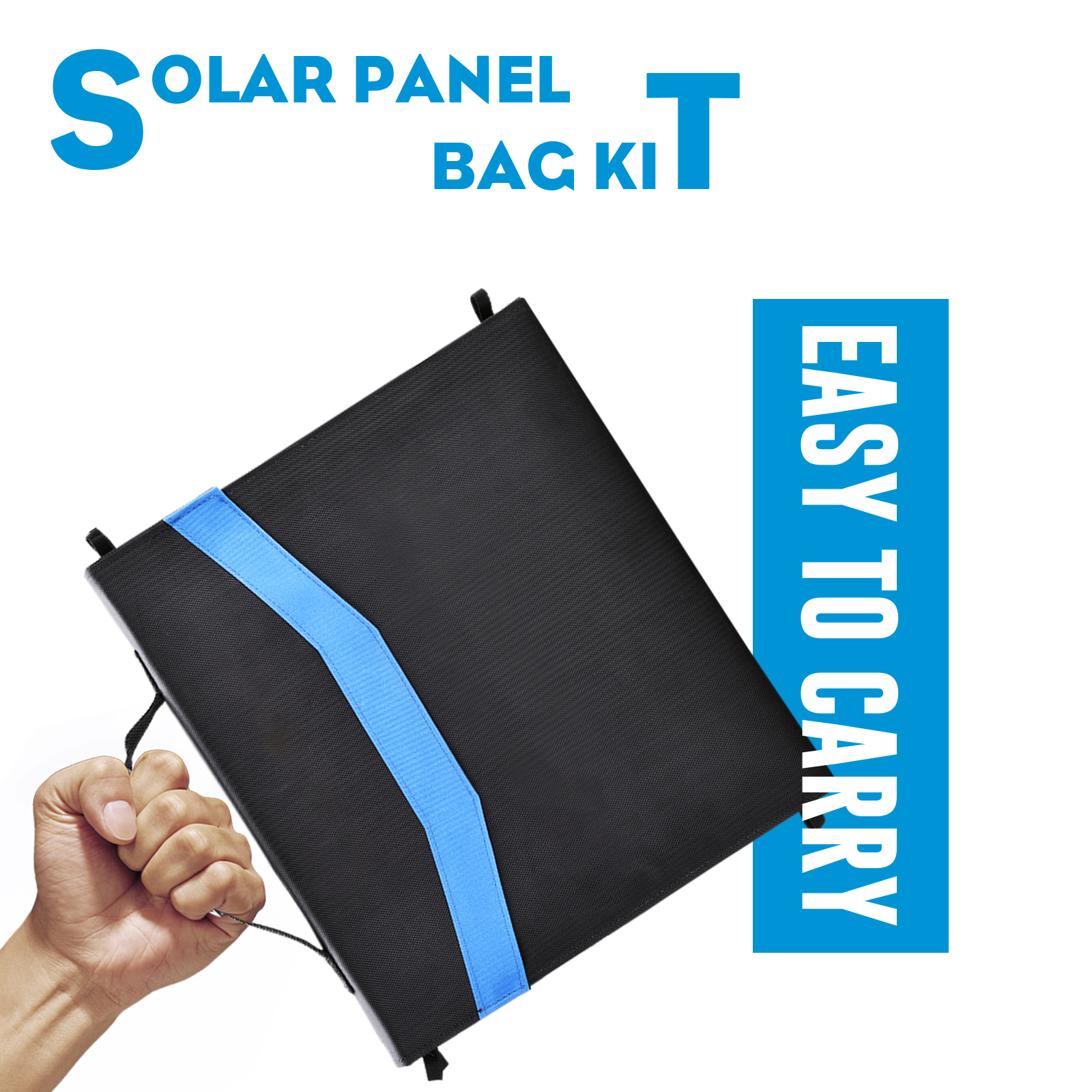 300W 12V Folding Solar Mat Black Silicon Blanket Solar Panel Kit
